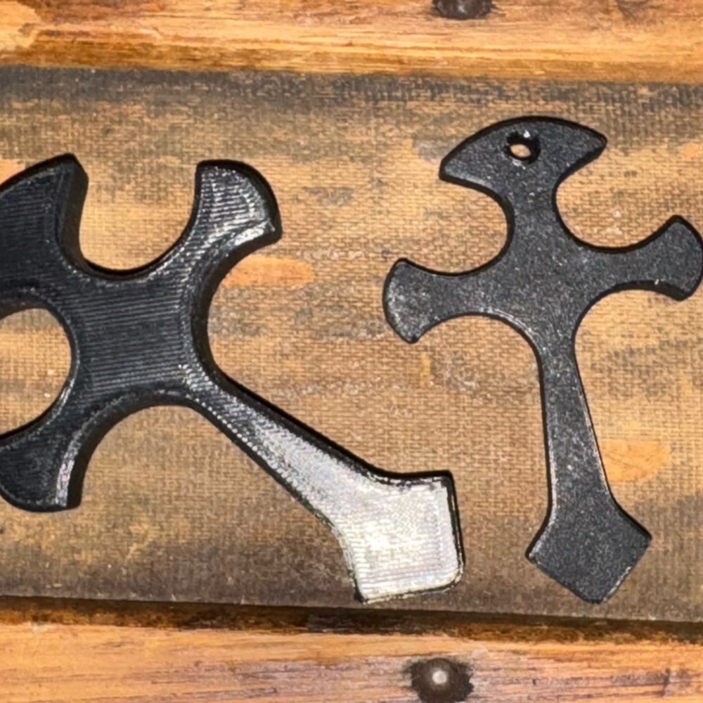 EDC Cross Self Defense Poker Pocket Piece and Keychain